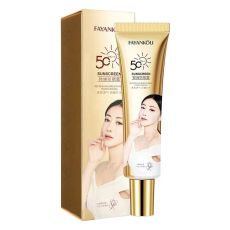 FAYANKOU Солнцезащитный крем SPF 50+, 30гр Арт.: 2313 Солнцезащитный крем с максимальной защитой от воздействия UVA- и UVB-лучей SPF 50+/РА++++. Крем для лица поглощает ультрафиолетовые лучи, защищая