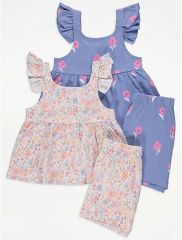 Poppy Floral Top and Shorts Outfit 2 Pack