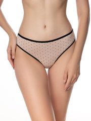 PRINT DOTS LB 2546 Conte elegant Трусы cappuccino-black