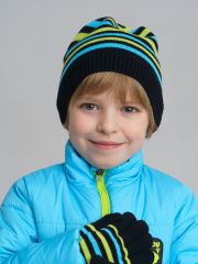 12212040 Шапка черный,светло-зеленый,голубой PLAYTODAY