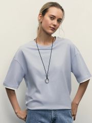 514767 ZARINA Футболка сизый