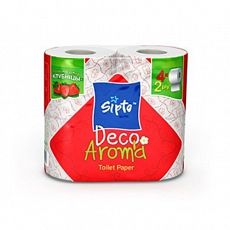 021324    Бумага туалетная 2-х слойная «Sipto Deco Aroma» запах клубника (4рул.)
