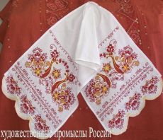 Рушник льняной с вышивкой модель ЛП 110Т лен 100%