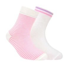 (2 пары) Носки Белый-светло-розовый ESLI
