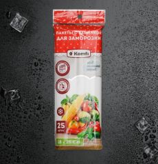 Пакеты для заморозки Komfi, с защёлкой, 18×25 см, 25 шт арт 1748860