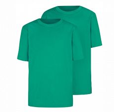 Jade Green Crew Neck School T-Shirt 2 Pack