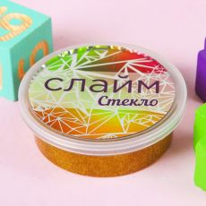 3789281 Слайм «Стекло»с невероятным эффектом переливающегося золота 100 г