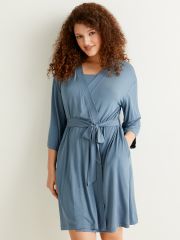 DMi_B VISCOSA 0410VI Халат женский (с запахом) Minimi Халат Jeans (Синий)