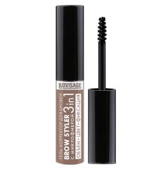 033955 Luxvisage. Гель-корректор для бровей Brow styler тон 2 Капучино с Микрофиброй