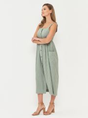 Сарафан женский 7221-30040 Ш83 нежно-оливковый полоска BE YOU