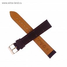 1204171 Ремешок для часов, мужской, 18 мм, фактура питон, темно-коричневый, удлиненный микс 1182170