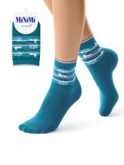 MINI INVERNO 3300-8 (мишка/олень) Minimi Носки Acqua (Голубой)