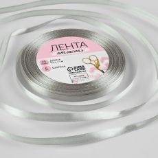 1218142 Лента атласная, 6 мм × 23 ± 1 м, цвет светло-серый №172