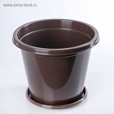 4210087 Горшок цветочный Альтернатива «Эконом», 3 л, цвет коричневый