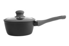 Ковш, 16 см, 1,3 л, с крышкой, с покрытием, алюминий, серо-черный, Robust, 63434