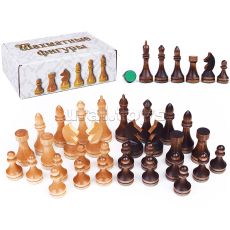 Фигуры шахматные гроссмейстерские деревянные, высота короля 105мм, пешки 56мм MPSport