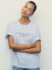 514947 ZARINA Футболка серо-голубой