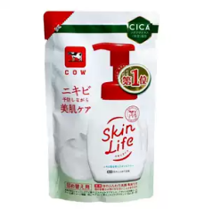 010269 COW BRAND Skin Life Лечебно-профилактическая крем-пенка для умывания против акне c СICA Центелла Азиатской, сменная упаковка 140 мл
