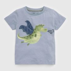 Детская хлопковая футболка с огнедышащим драконом