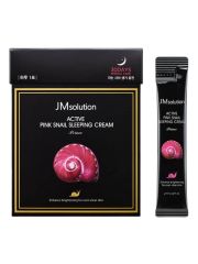 JMsolution Обновляющая ночная крем-маска с муцином розовой улитки / Active Pink Snail Sleeping Cream Prime, 4 мл x 30 шт
