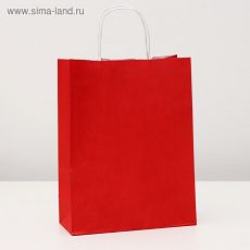 ЦЕНА ЗА 30 ШТ! 1271541 Пакет крафт "Радуга" красный, 25 х 11 х 32 см