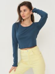 Фуфайка (футболка) женская 7221-30026 Д10 голубой камень BE YOU