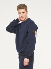 Толстовка (Свитшот) мужская 7222-17005/2 ТФ111/К111 т.синий/т.синий BE YOU