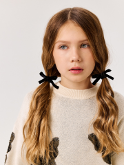 20206330647 Набор из 2 резинок и 2 заколок для волос дет. Franchini черный ACOOLA Kids