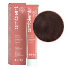 TEFIA Ambient 6.16 Перманентная крем-краска для волос / Темный блондин пепельно-махагоновый, 60 мл