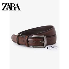Мужской кожаный ремень с пряжкой ZARA, 4 цвета