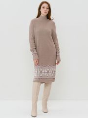 Платье женское 9232-92003 какао/молоко/св.слива NEWVAY