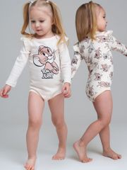 12544003 PLAYTODAY Боди молочный,коричневый