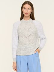 Джемпер женский 5222-41212 030/white св.серый меланж/белая перьевая VAY