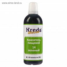 4499572 Краситель пищевой кондитерский гелевый Kreda Decor, зелёный, 90 г