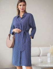 505804 VILATTE Платье синий-белый
