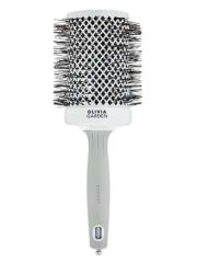 Olivia Garden Термобрашинг для укладки волос / Expert Blowout Shine White & Grey, 65 мм, бело-серый
