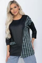 Б12199-30 Джемпер LADY TAIGA Графит/тиффани