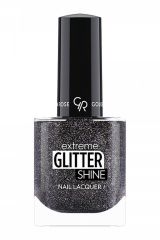 Лак-гель для ногтей GR Extreme Gel Shine Nail Lacquer Glitter - 212 Glitter Чёрный (212)