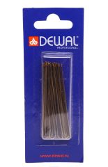 Dewal Шпильки для волос прямые SLT60P-3/24, 60 мм, коричневый, 24 шт