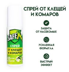4066434 Спрей от клещей и комаров SAFEX, 100 мл