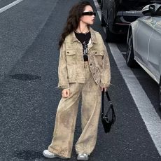 Джинсовый костюм для девочек, 2 цвета