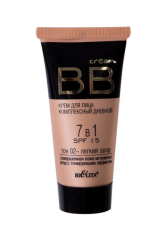 [БЕЛИТА] BB-крем для лица дневной КОМПЛЕКСНЫЙ 7в1 тон 02 - лёгкий загар SPF 15, 30 мл
