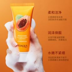 Очищающая пенка для лица BIOAQUA с папайей, очищает поры, освежает, регулирует жирность, 100 гр