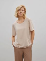 Однотонная блузка цвет: Персиковый | купить в интернет-магазине женской одежды EMKA