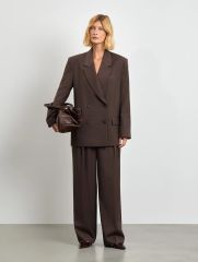 Двубортный жакет oversize, ML775/hazelnut