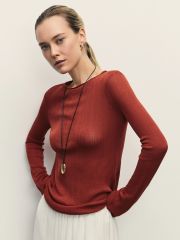 514936 ZARINA Джемпер терракот/кирпичный