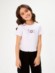 20240510008 Футболка детская для девочек Odry белый ACOOLA Kids