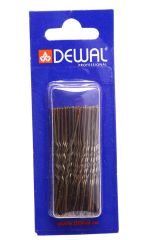 Dewal Шпильки для волос волна SLT60V-3/60, 60 мм, коричневый, 60 шт