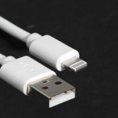 7108436 Кабель Windigo, Lightning - USB, 2 А, зарядка + передача данных, TPE оплетка, 1 м, белый