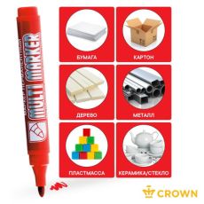 1088327 Маркер перманентный 3.0 мм, Crown Multi Marker, красный